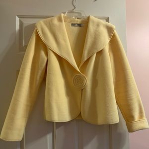 Soft yellow fleece jacket